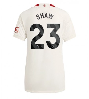Manchester United Luke Shaw #23 Koszulka Trzecich Kobiety 2023-24 Krótki Rękaw